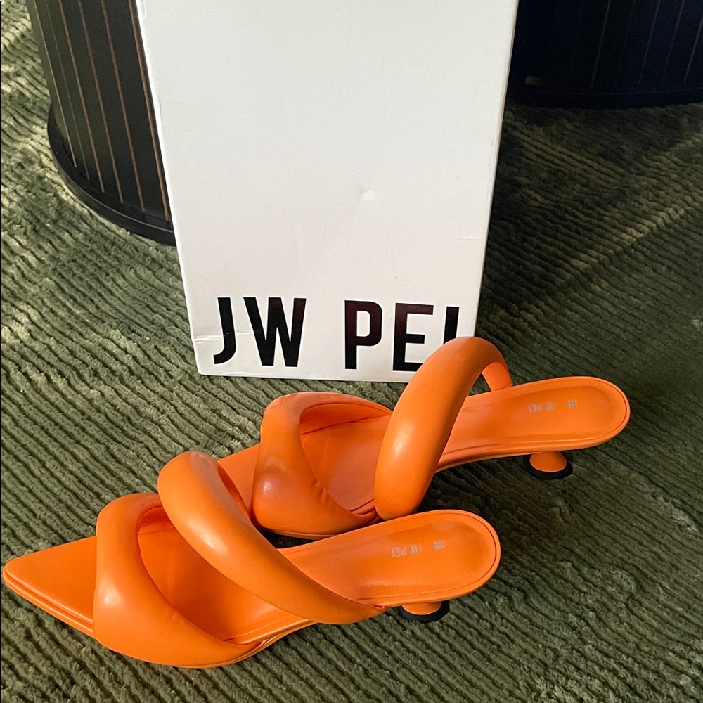 JW PEI Women's Bold Orange Heels (WORN ONCE)